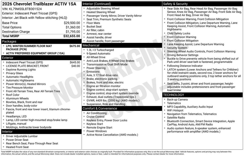 New 2026 Chevrolet TrailBlazer ACTIV AWD/4WD image 6