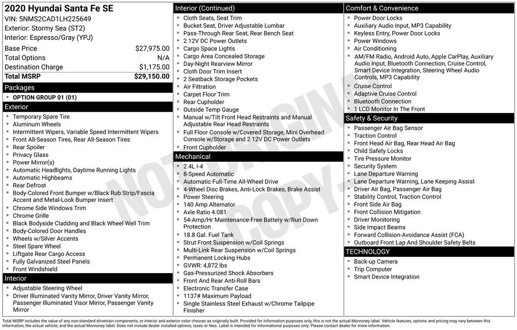 Used 2020 Hyundai Santa Fe SE image 11