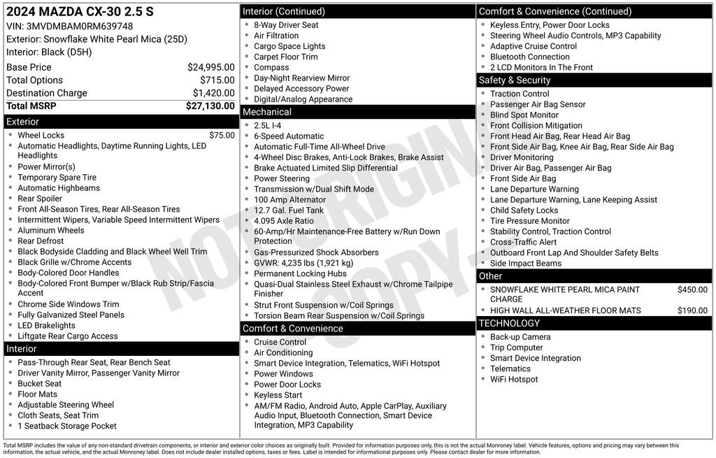 Used 2024 MAZDA CX-30 AWD 2.5 S image 17