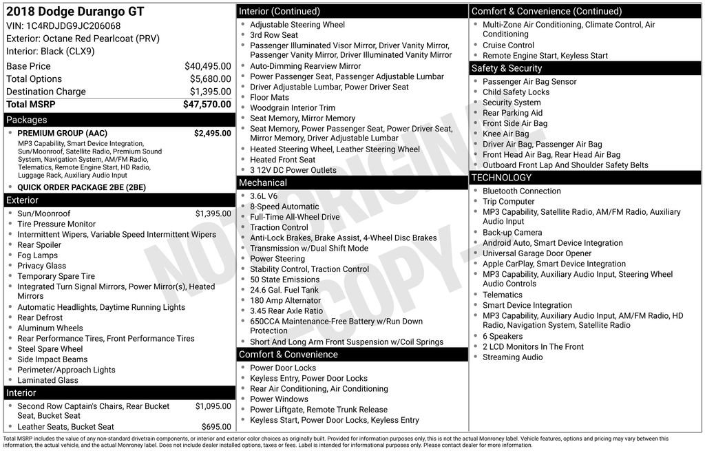 Used 2018 Dodge Durango GT w/ Premium Group AWD/4WD image 2