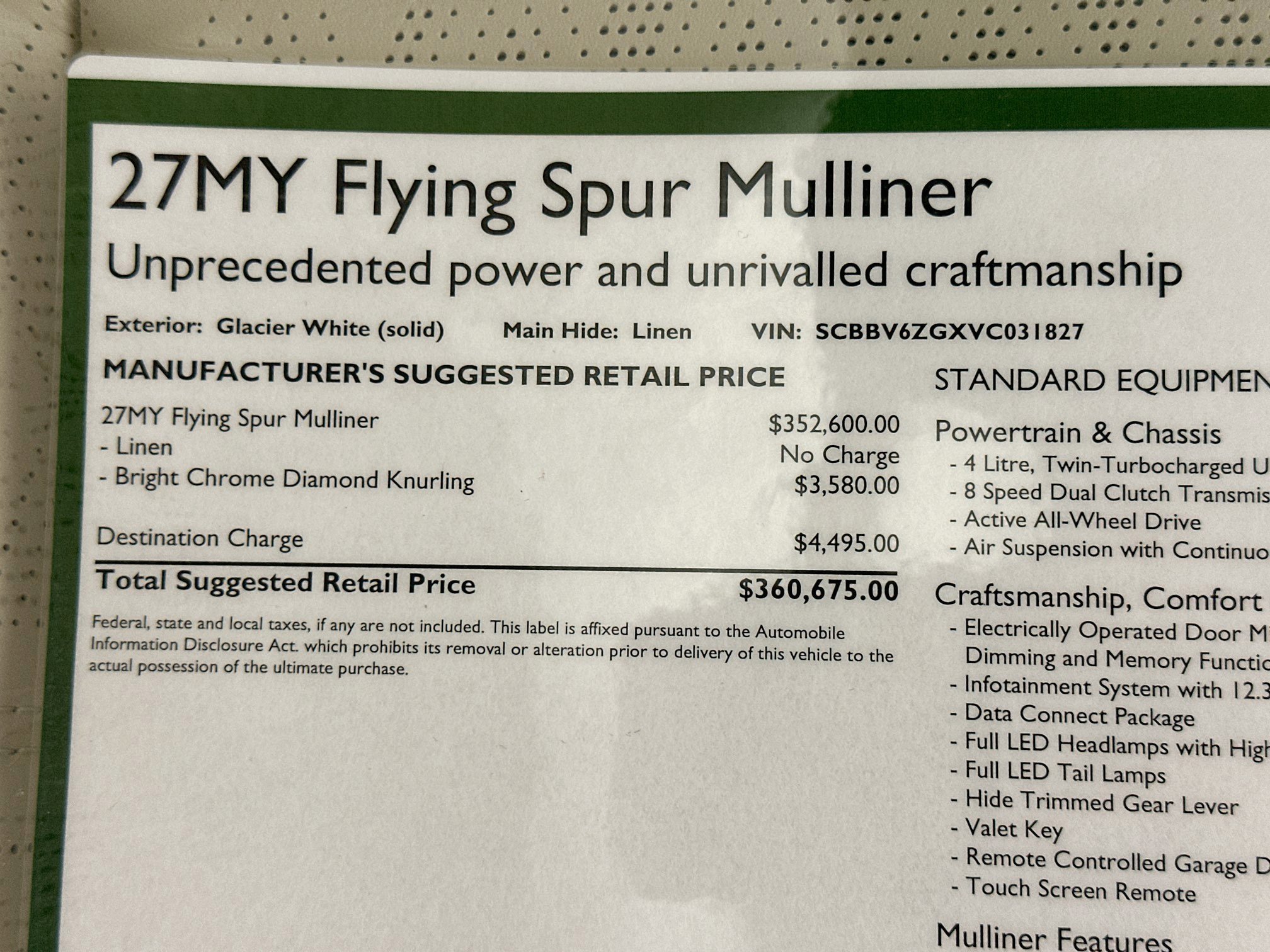 New 2027 Bentley Flying Spur Speed AWD/4WD image 29
