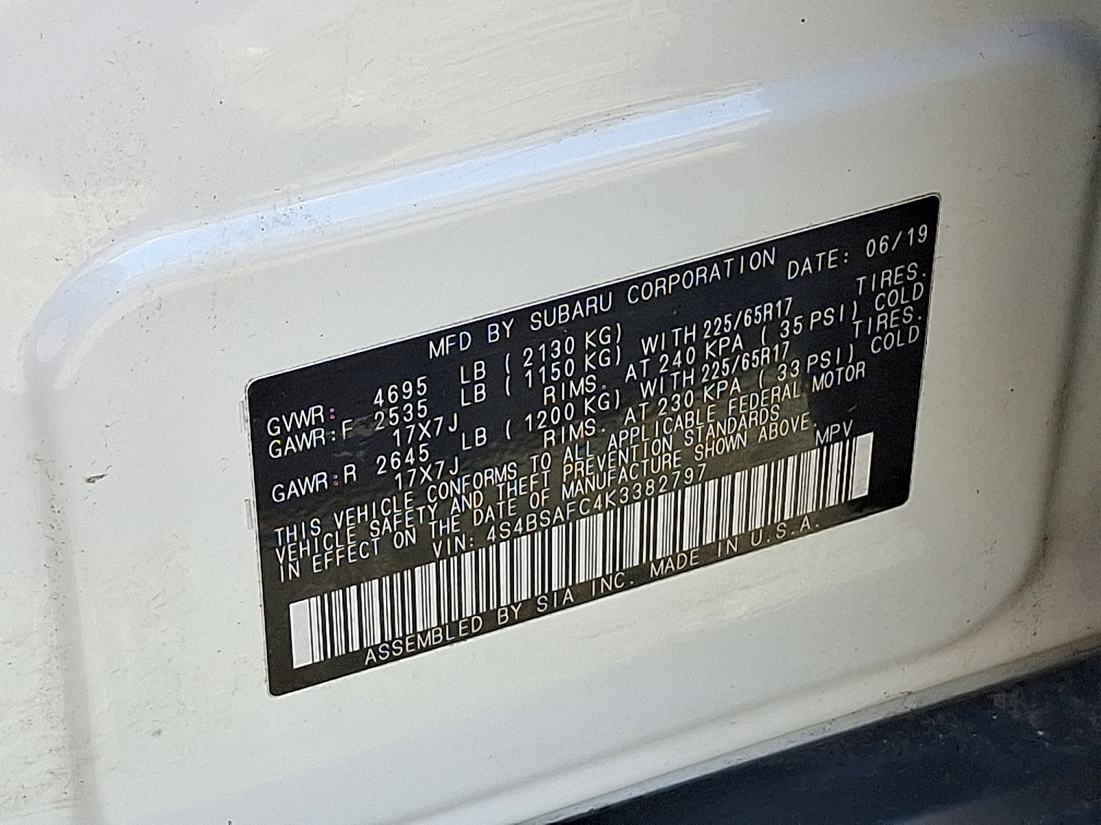 Used 2019 Subaru Outback 2.5i Premium image 27