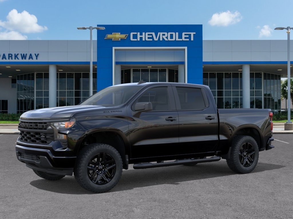 New 2026 Chevrolet Silverado 1500 Custom w/ Turbomax Blackout Package RWD image 2