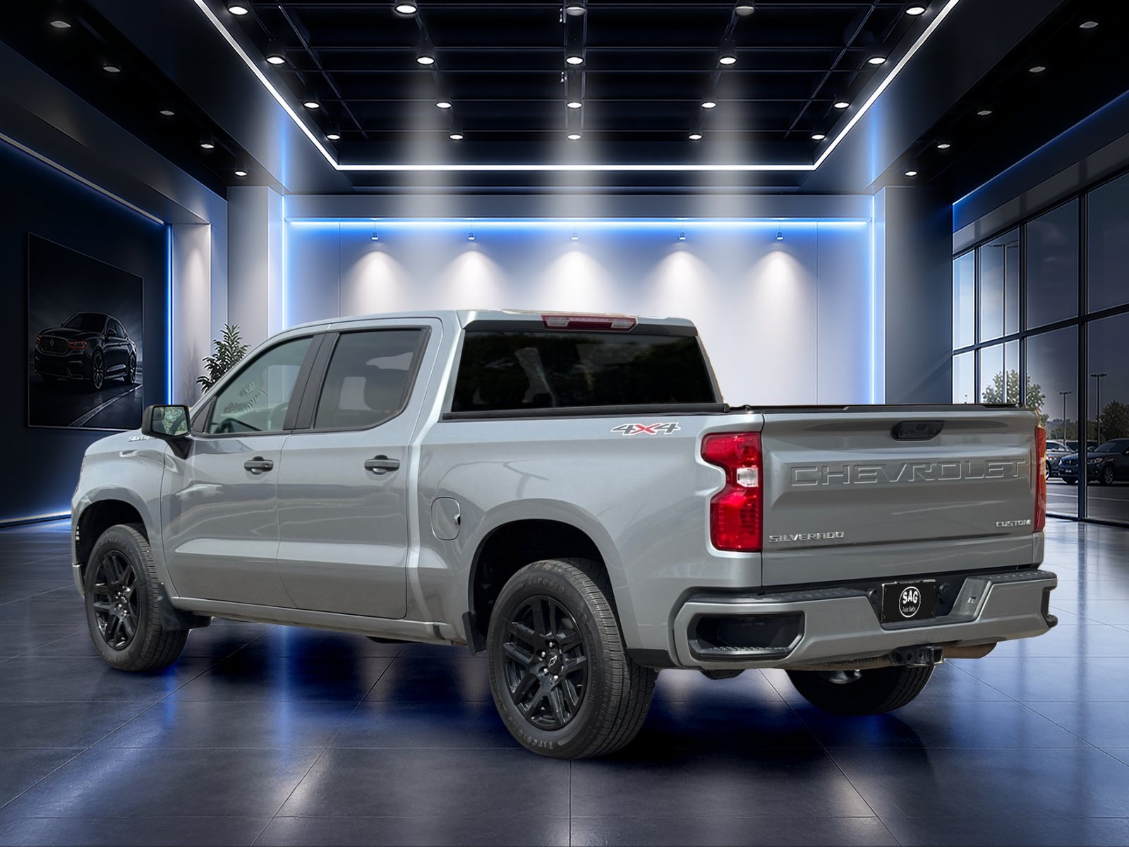 Used 2024 Chevrolet Silverado 1500 Custom w/ Turbomax Blackout Package AWD/4WD image 6