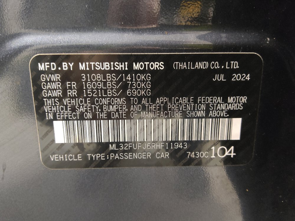 Used 2024 Mitsubishi Mirage G4 Black Edition FWD image 33
