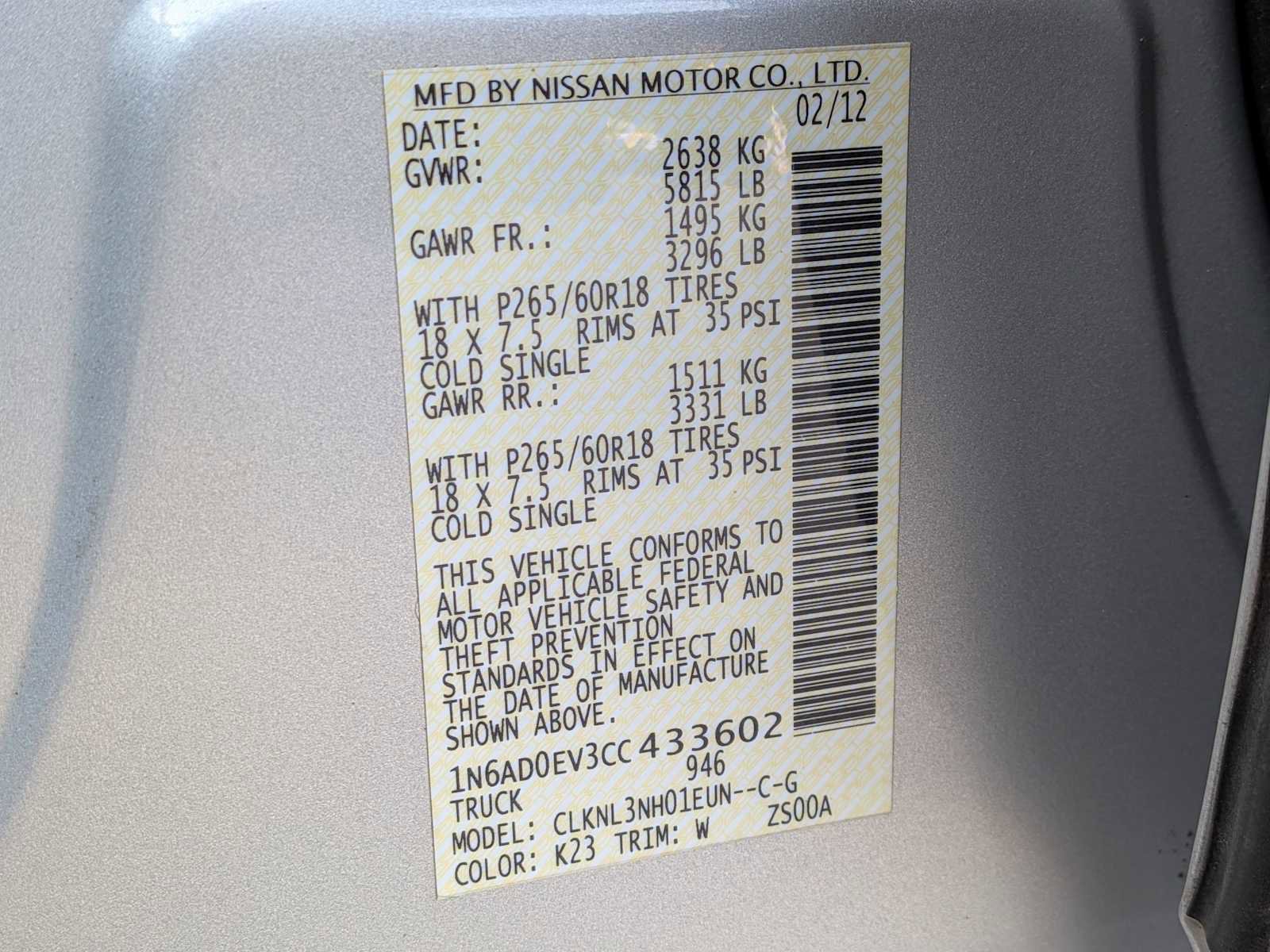 Used 2012 Nissan Frontier SL w/ Moonroof Pkg image 29