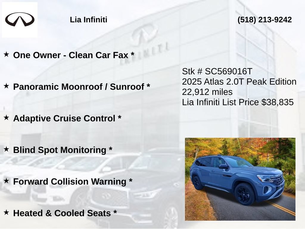 Used 2025 Volkswagen Atlas Peak Edition SE AWD/4WD image 10
