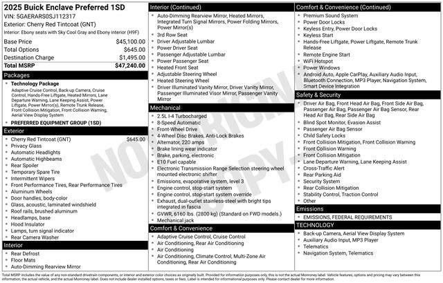 Used 2025 Buick Enclave Preferred image 33