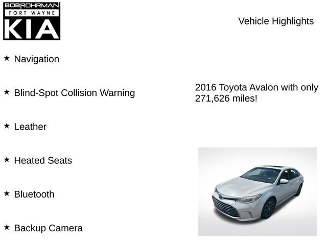 Used 2016 Toyota Avalon XLE Premium FWD image 7
