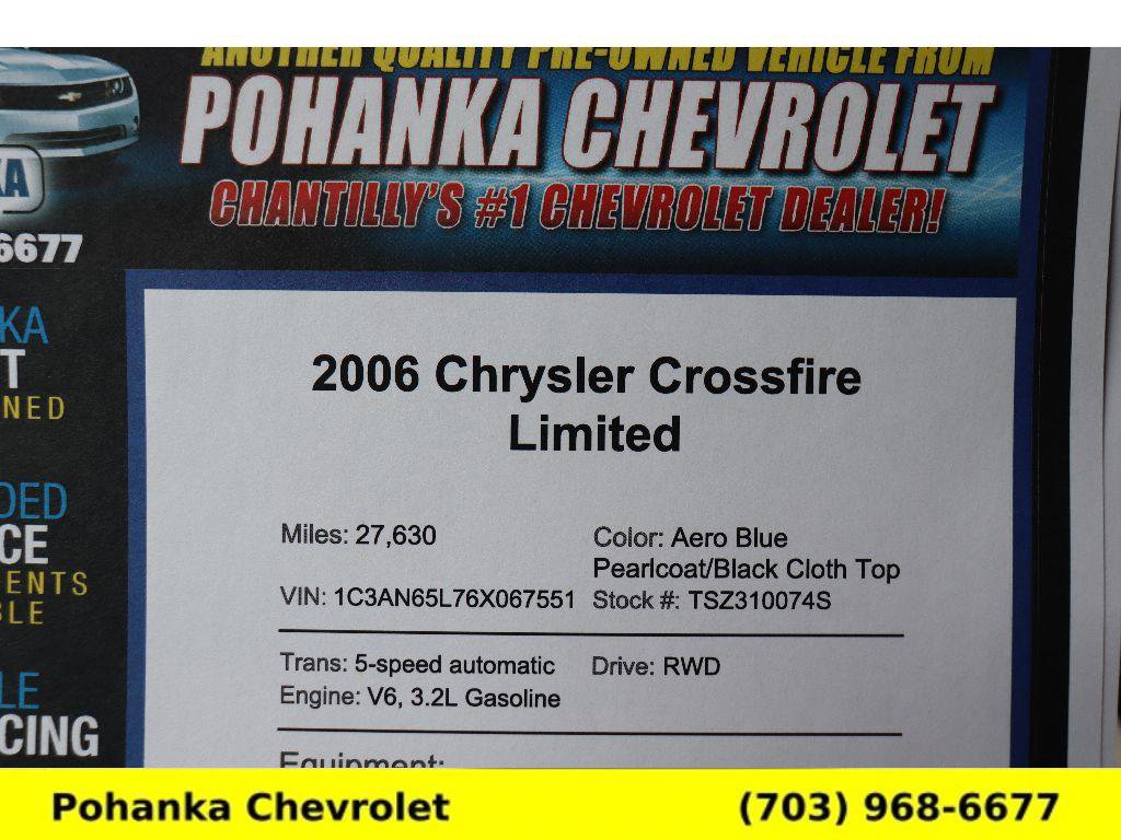 Used 2006 Chrysler Crossfire Limited image 32
