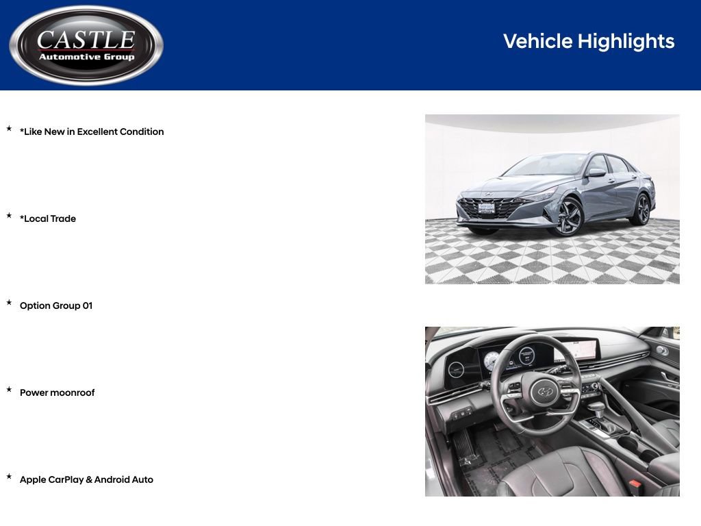 Certified 2021 Hyundai Elantra Limited w/ Cargo Package image 4