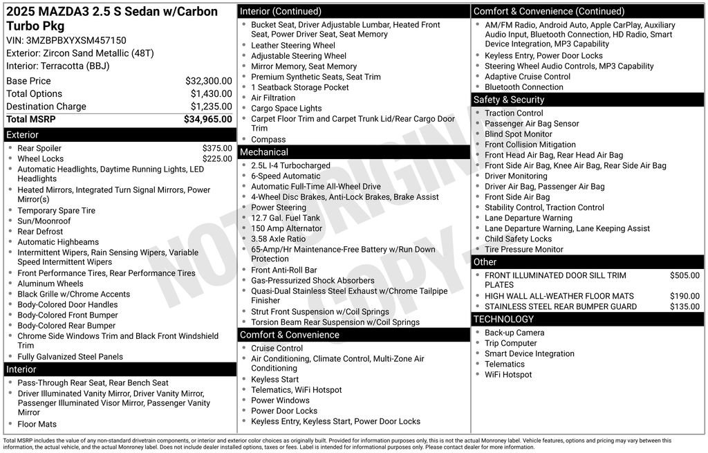 Used 2025 MAZDA MAZDA3 s image 3