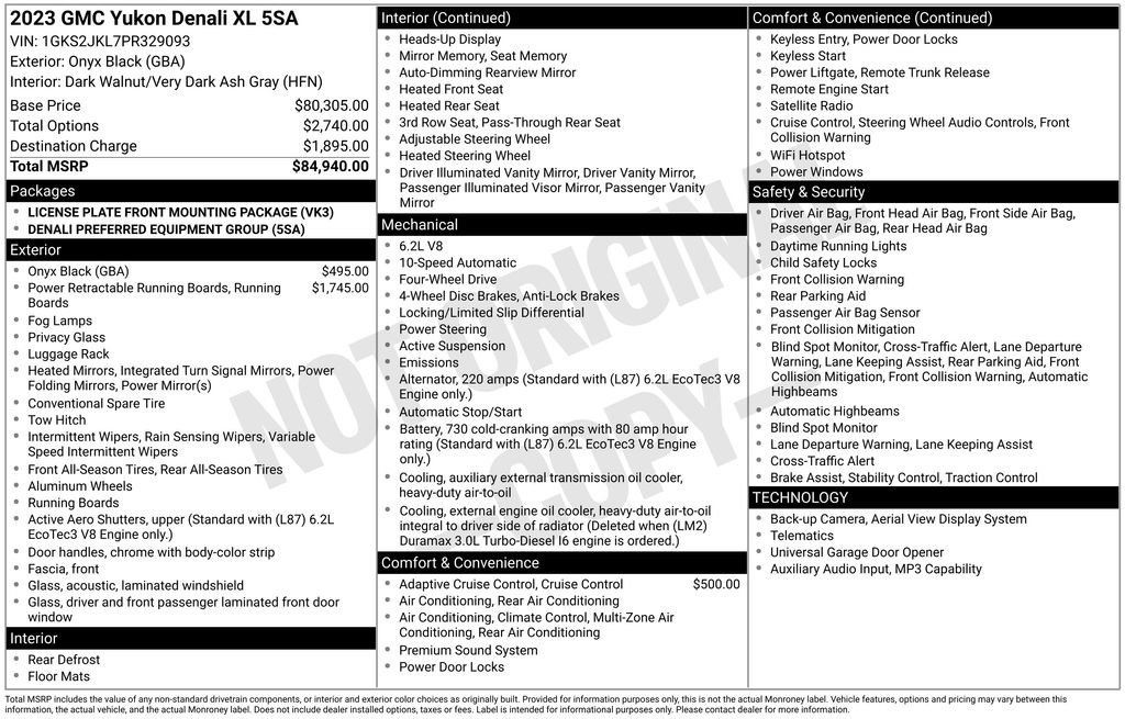 Certified 2023 GMC Yukon XL Denali AWD/4WD image 50