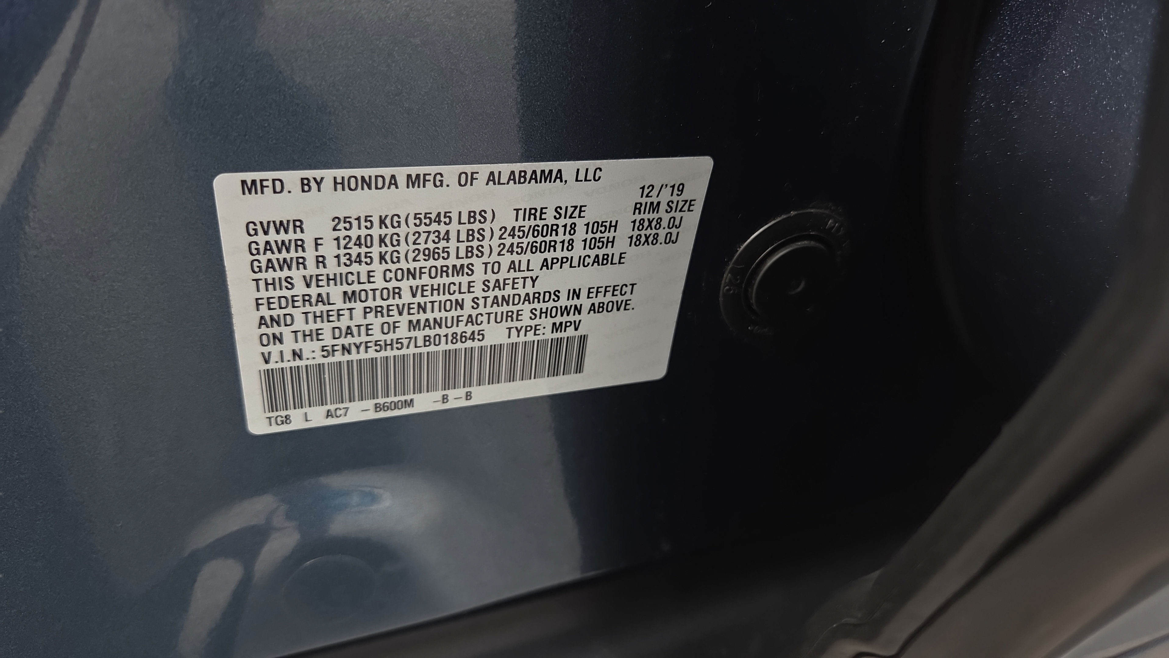 Certified 2020 Honda Pilot EX-L image 24