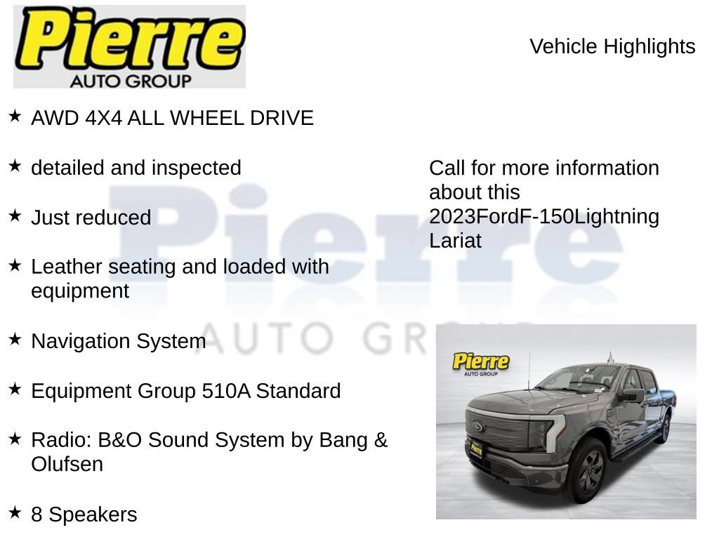 Used 2023 Ford F150 Lightning Lariat AWD/4WD image 7