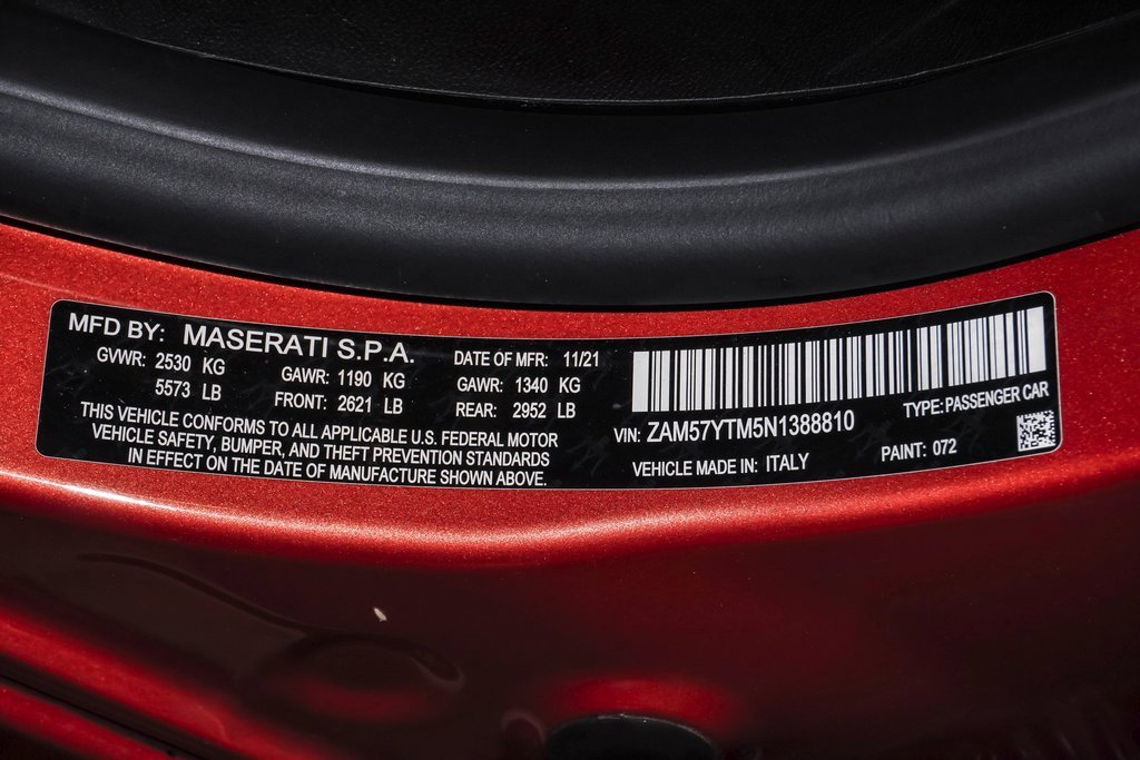 Certified 2022 Maserati Ghibli Modena Q4 image 30