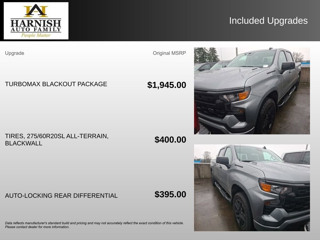 Used 2025 Chevrolet Silverado 1500 Custom w/ Turbomax Blackout Package image 4