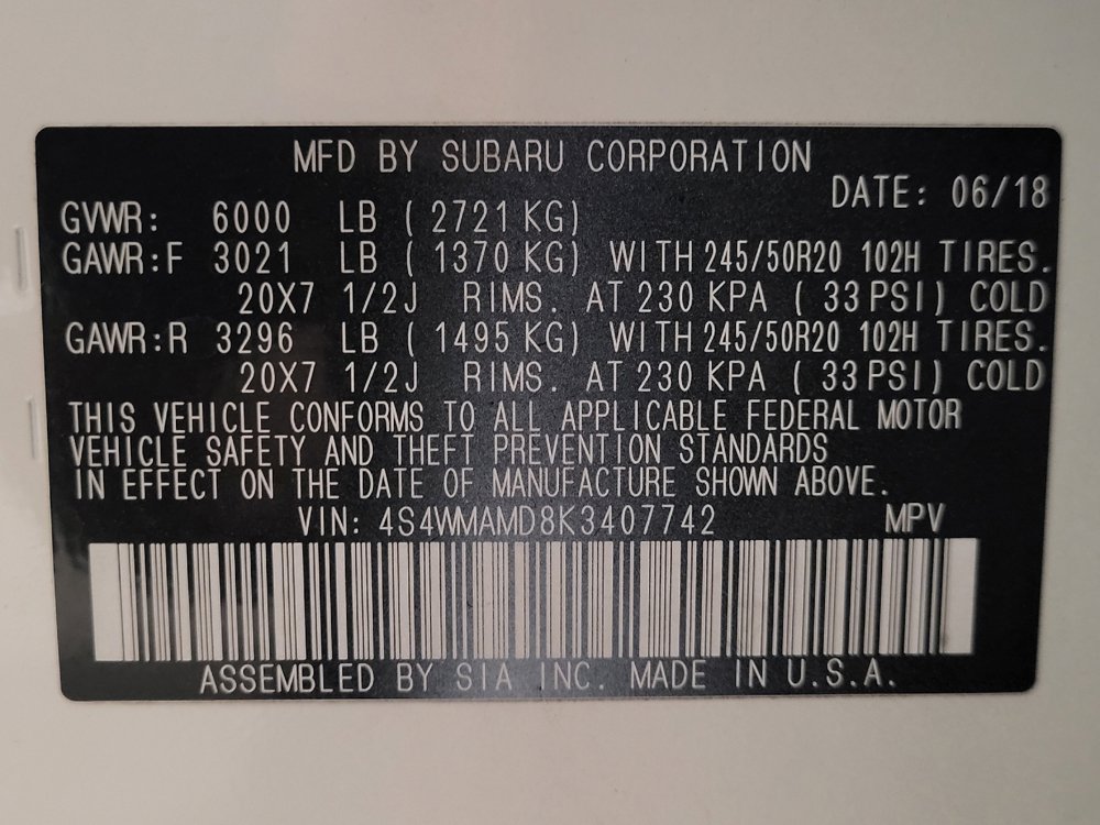 Used 2019 Subaru Ascent Limited AWD/4WD image 33