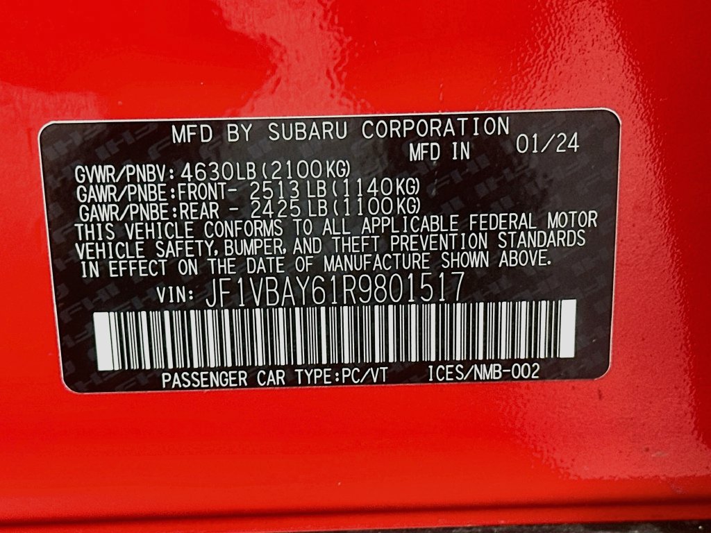 Used 2024 Subaru WRX TR w/ Popular Package #2A AWD/4WD image 33