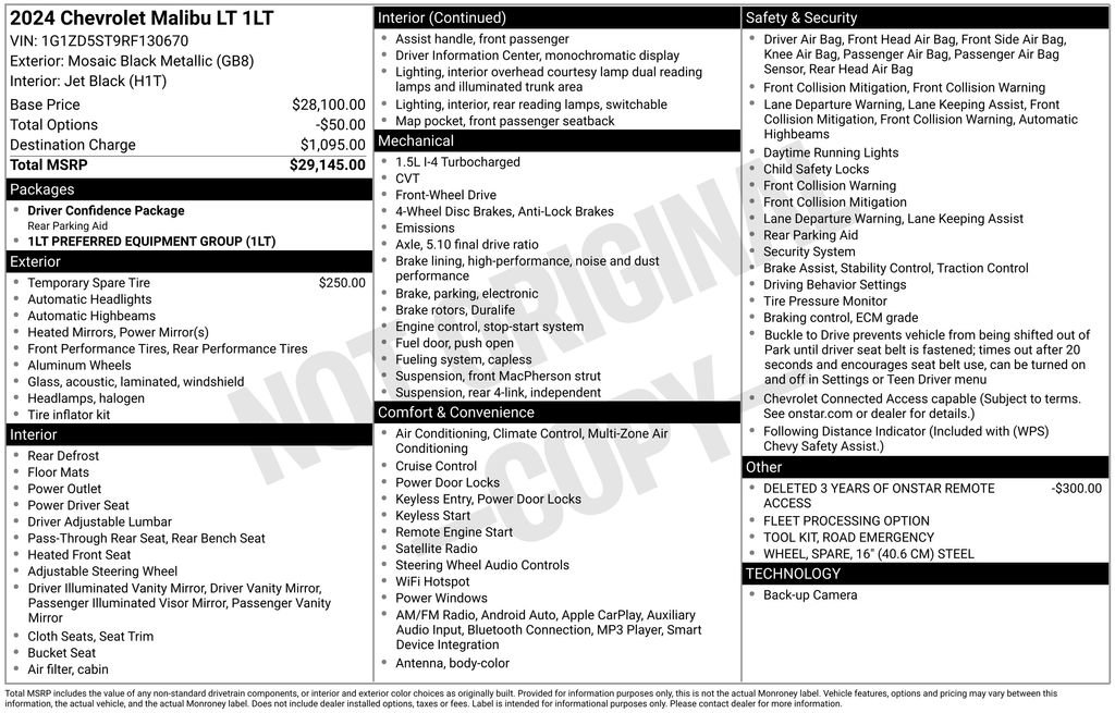 Used 2024 Chevrolet Malibu LT image 50