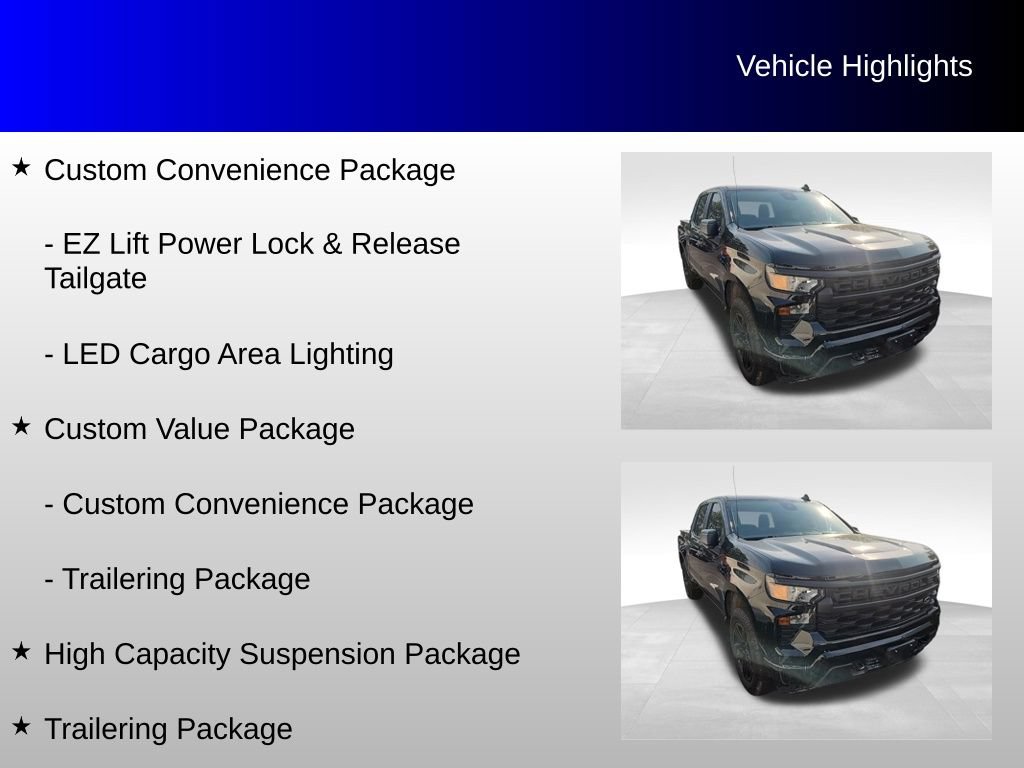 Used 2022 Chevrolet Silverado 1500 Custom w/ LPO, Dark Essentials Package AWD/4WD image 8