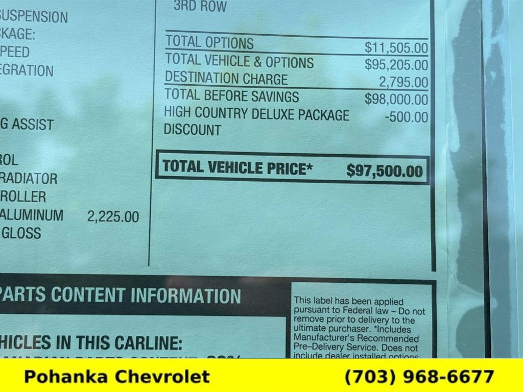 New 2026 Chevrolet Tahoe High Country AWD/4WD image 45