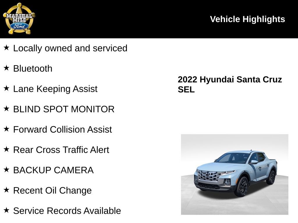 Used 2022 Hyundai Santa Cruz SEL w/ Cargo Package FWD image 2