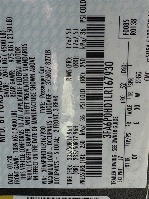 Certified 2020 Ford Fusion SE image 33