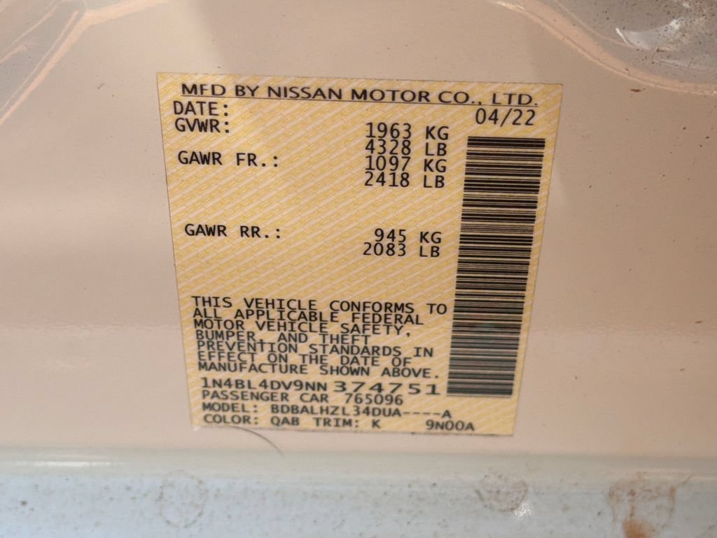 Used 2022 Nissan Altima 2.5 SV FWD image 20