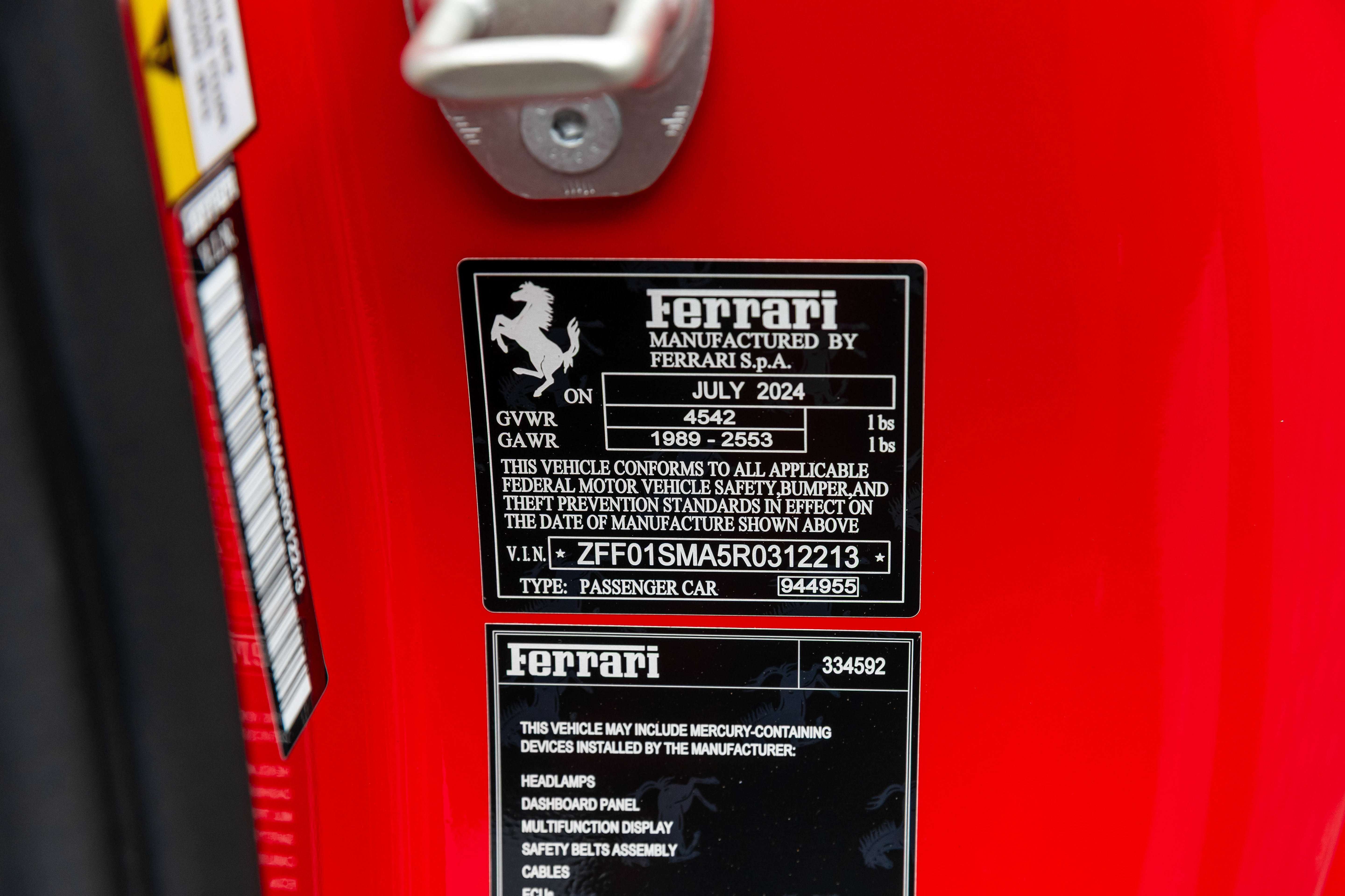 Certified 2024 Ferrari 296 GTS RWD image 42