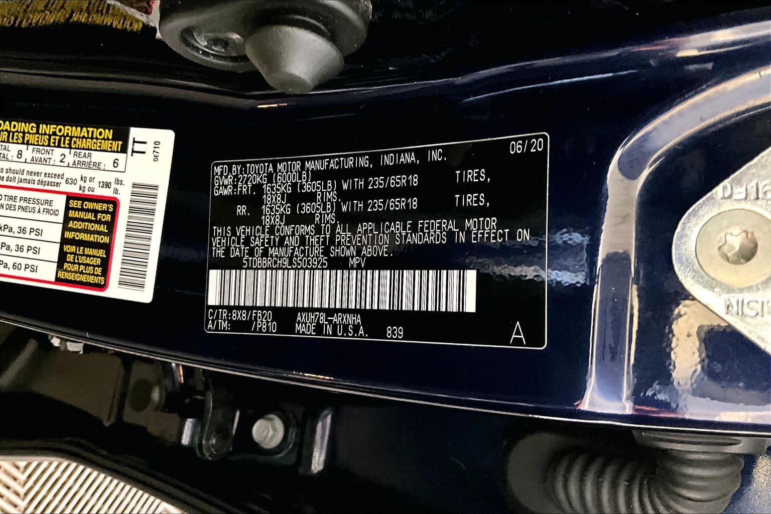 Used 2020 Toyota Highlander LE AWD/4WD image 34