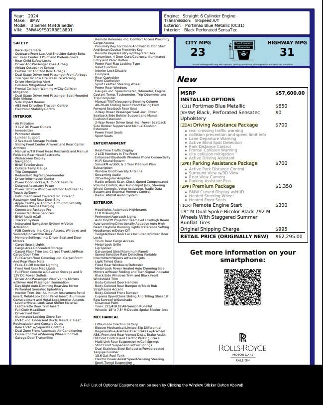 Used 2024 BMW M340i w/ Premium Package image 2