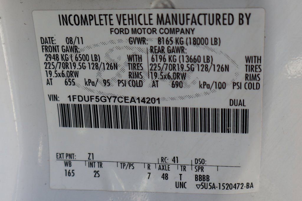 Used 2012 Ford F550 2WD Regular Cab Super Duty w/ PWR Equipment Group image 48