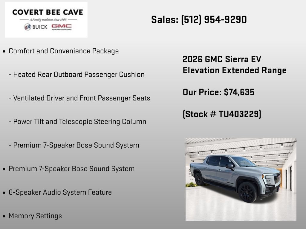 New 2026 GMC Sierra EV Elevation w/ Premium Package AWD/4WD image 32
