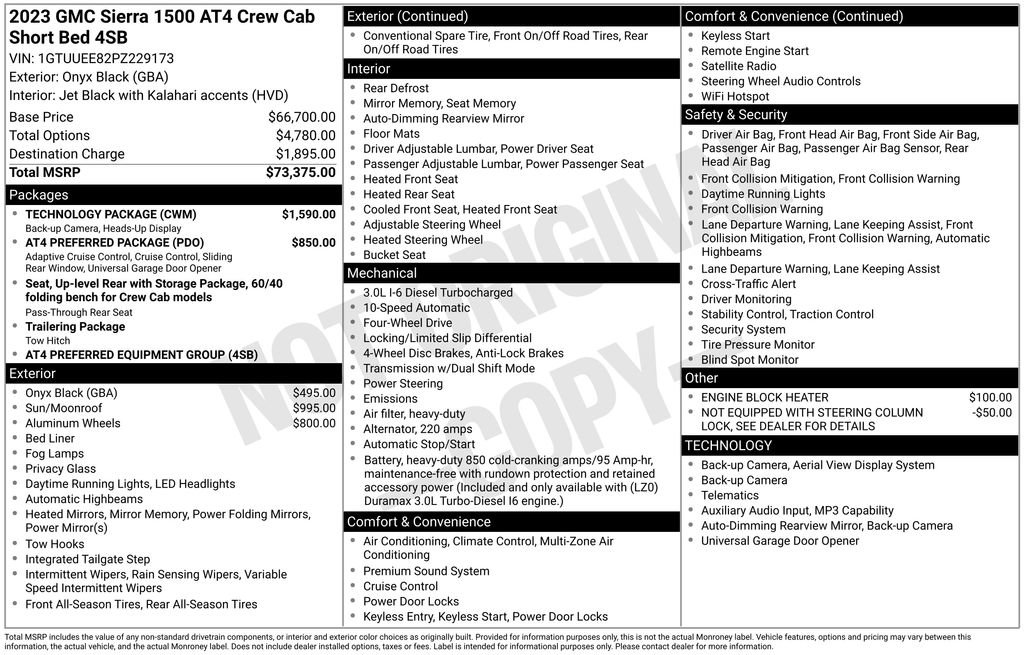 Used 2023 GMC Sierra 1500 AT4 w/ Technology Package image 2
