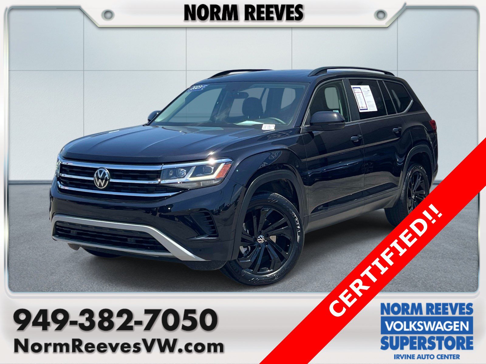Certified 2023 Volkswagen Atlas SE w/ Panoramic Sunroof Package FWD image 1