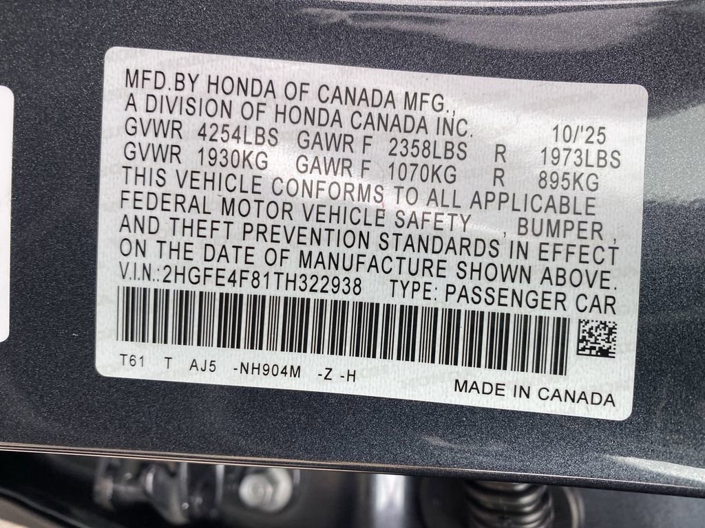 New 2026 Honda Civic Sport Touring image 37