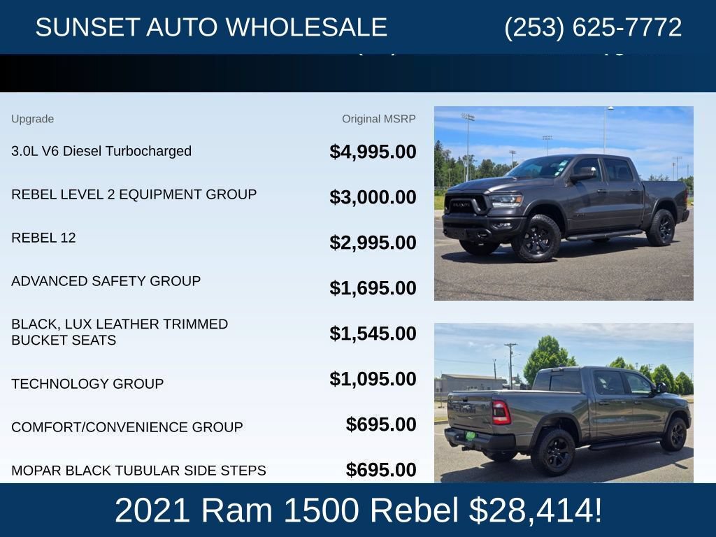 Used 2021 RAM 1500 Rebel w/ Rebel Level 2 Equipment Group AWD/4WD image 26