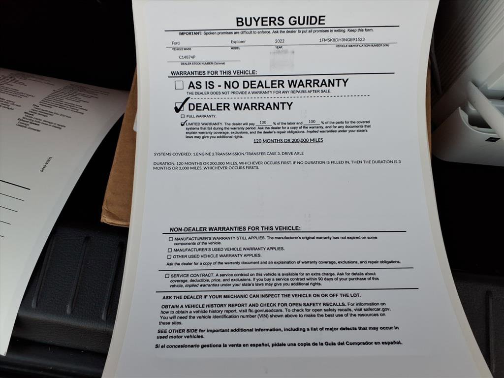 Used 2022 Ford Explorer XLT w/ Equipment Group 202A image 37