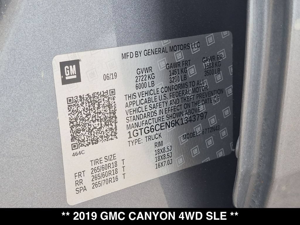 Used 2019 GMC Canyon SLE w/ Elevation Edition AWD/4WD image 28