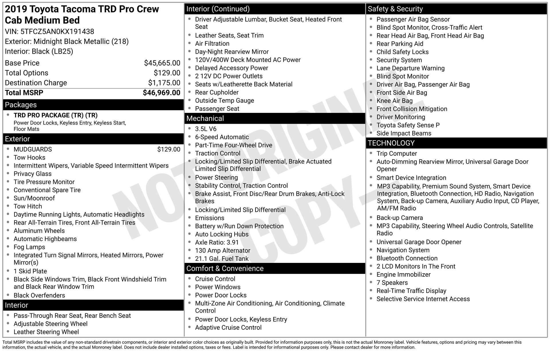 Certified 2019 Toyota Tacoma TRD Pro AWD/4WD image 34