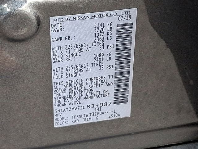 Used 2018 Nissan Rogue SV w/ Sun & Sound Touring Package image 25