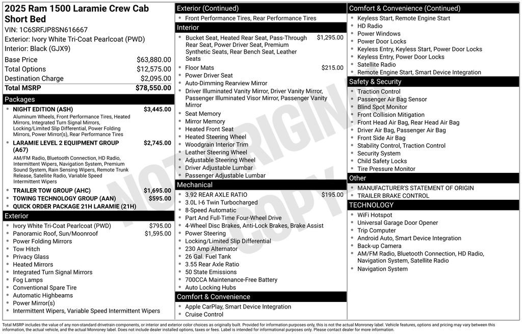 Used 2025 RAM 1500 Laramie w/ Night Edition AWD/4WD image 5
