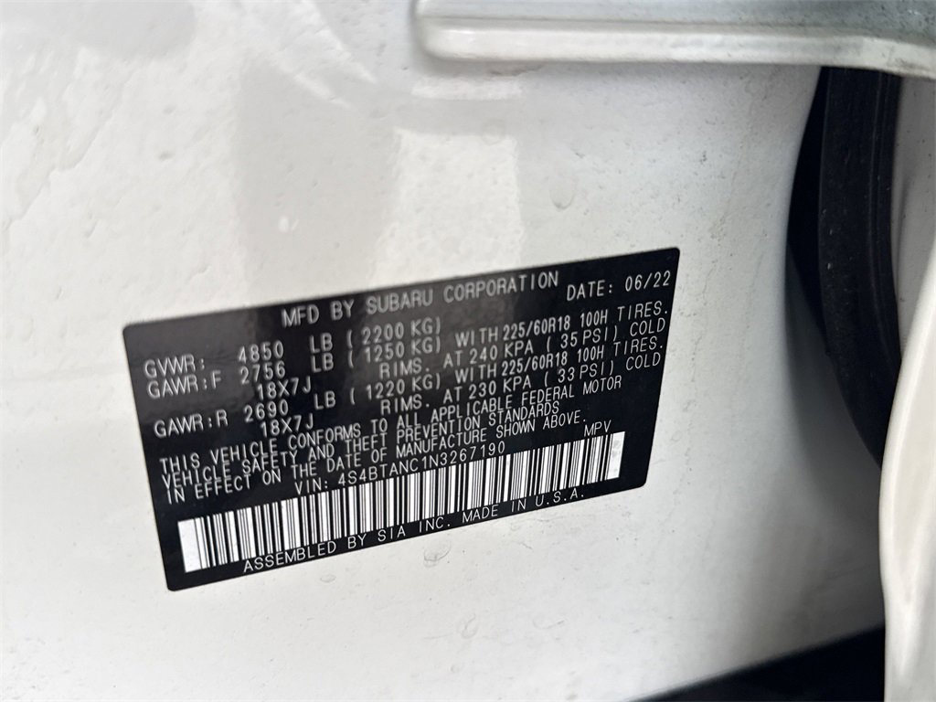 Certified 2022 Subaru Outback Limited image 39