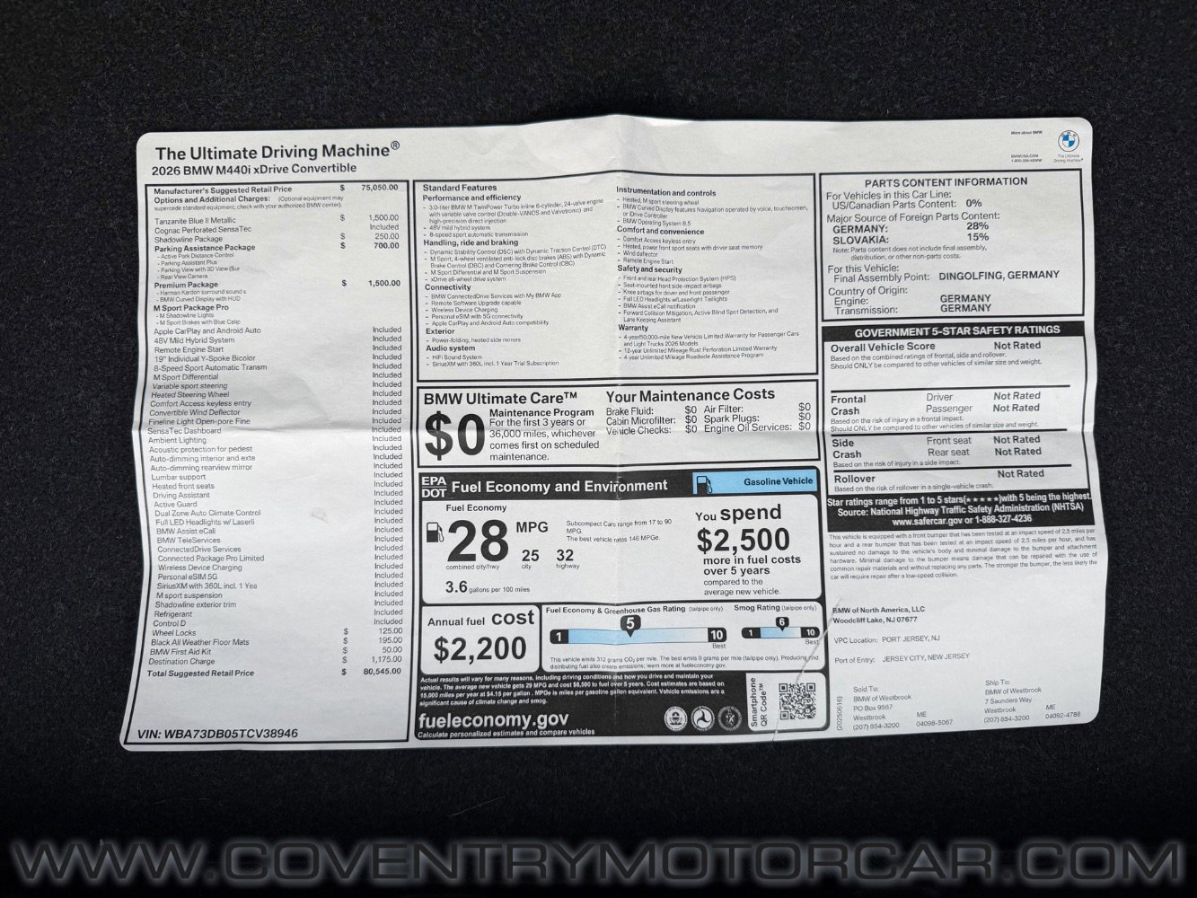 Used 2026 BMW 440i xDrive Convertible w/ Premium Package AWD/4WD image 20