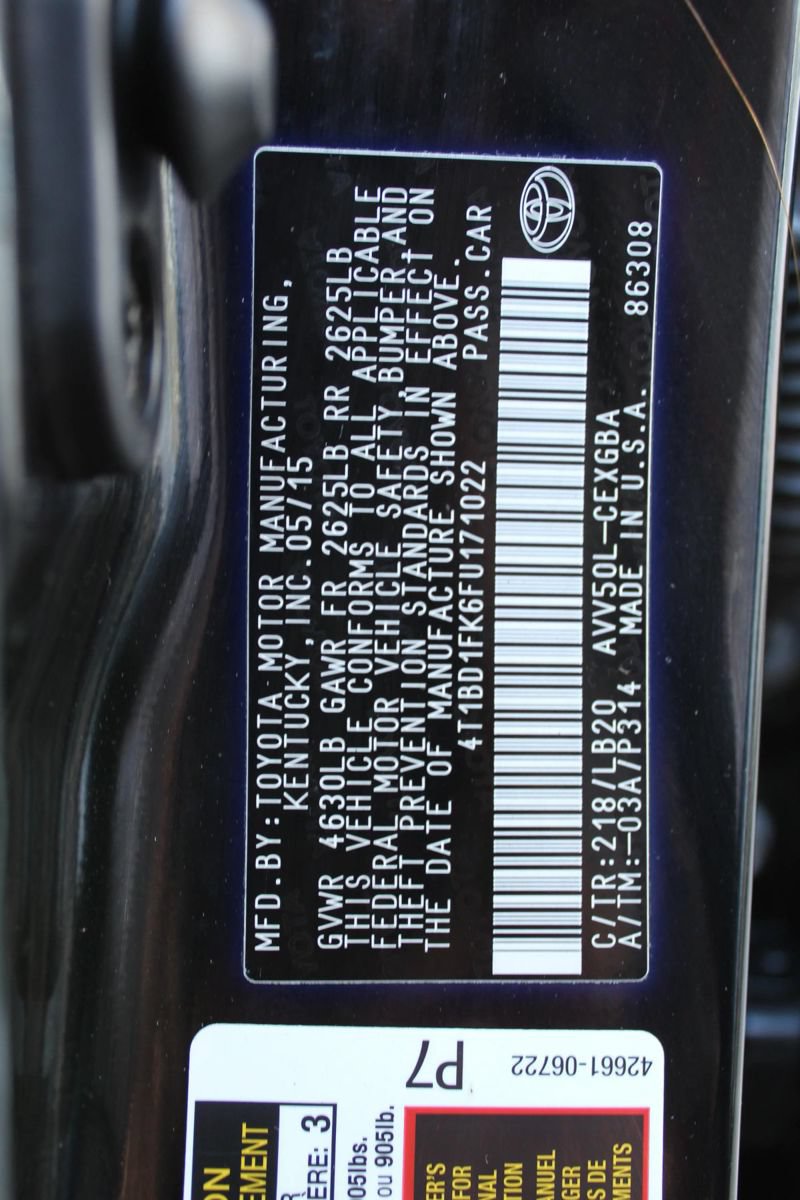 Used 2015 Toyota Camry XLE w/ Moonroof Package FWD image 41