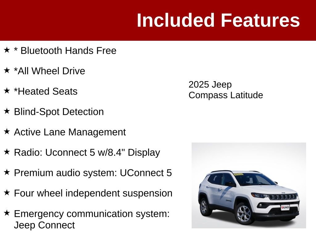 Used 2025 Jeep Compass Latitude AWD/4WD image 3