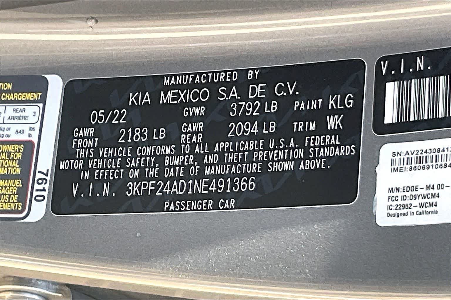 Certified 2022 Kia Forte LXS FWD image 18