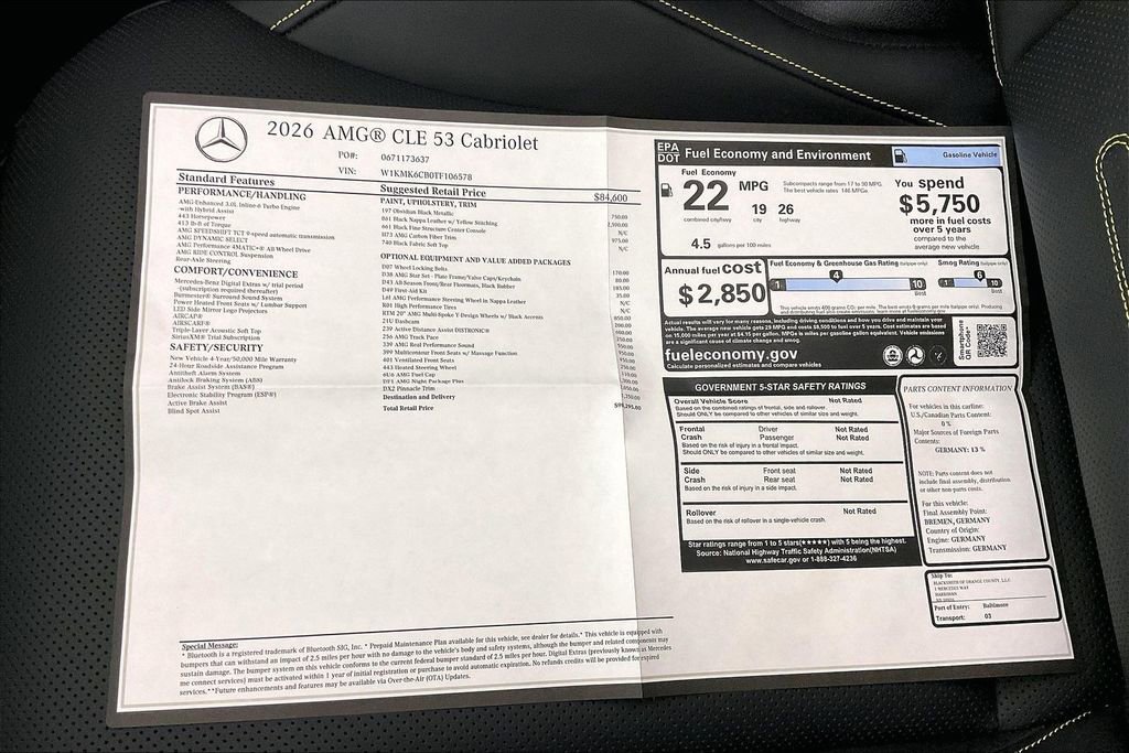 New 2026 Mercedes-Benz CLE 53 AMG 4MATIC Cabriolet image 13