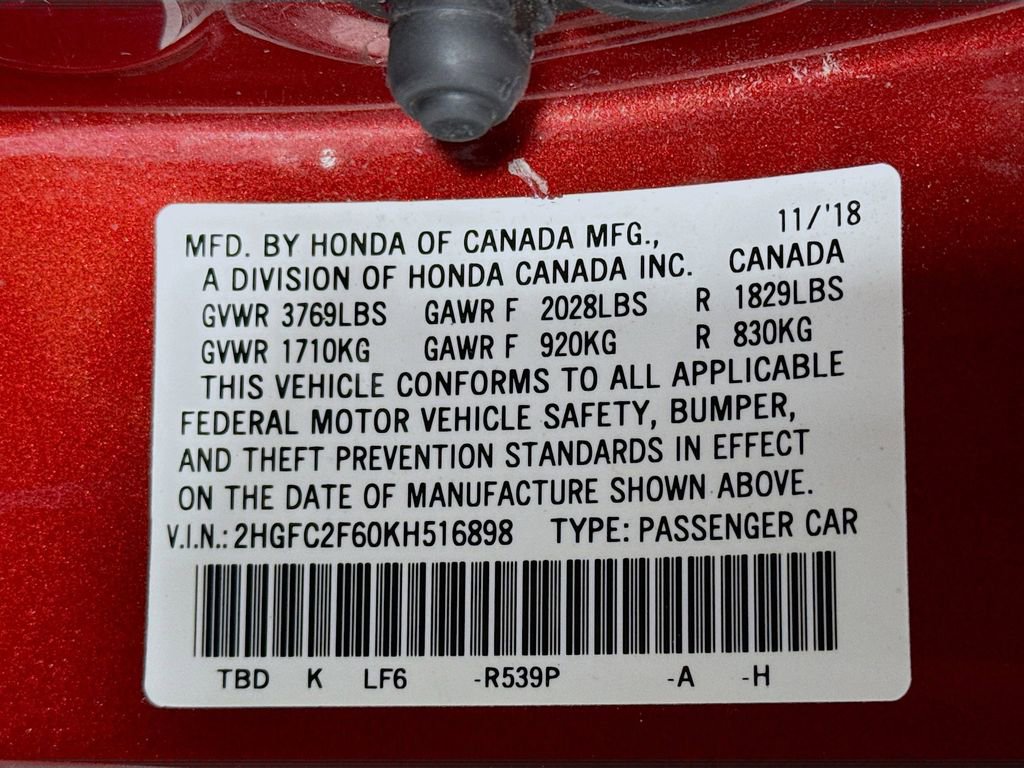 Certified 2019 Honda Civic LX image 41